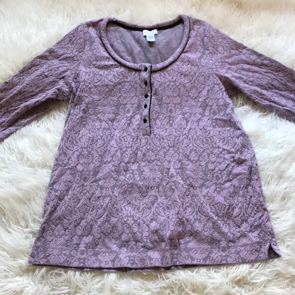 Soft Surroundings Sweaters - SOFT SURROUNDINGS PURPLE PAISLEY SWEATER